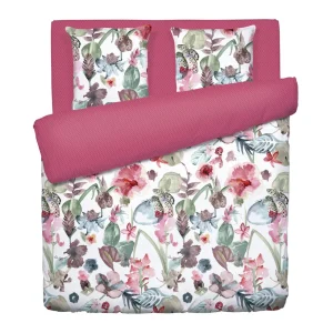 Housse de couette + taie(s) d'oreiller satin de coton - Exotique Framboise*CXLbyChristianLacroix New