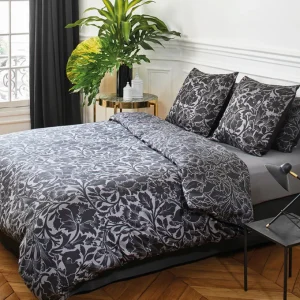 Housse de couette + taie(s) d'oreiller en satin de coton - Arabesque Anthracite*CXLbyChristianLacroix Sale