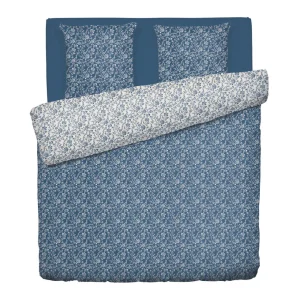 Housse de couette + taies coton percale fleurs - Bleu*Chevignon Best