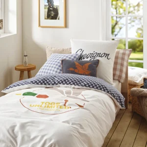 Housse de couette + taies coton - Togs Duck / Ducks Taupe / Bleu*Chevignon Sale