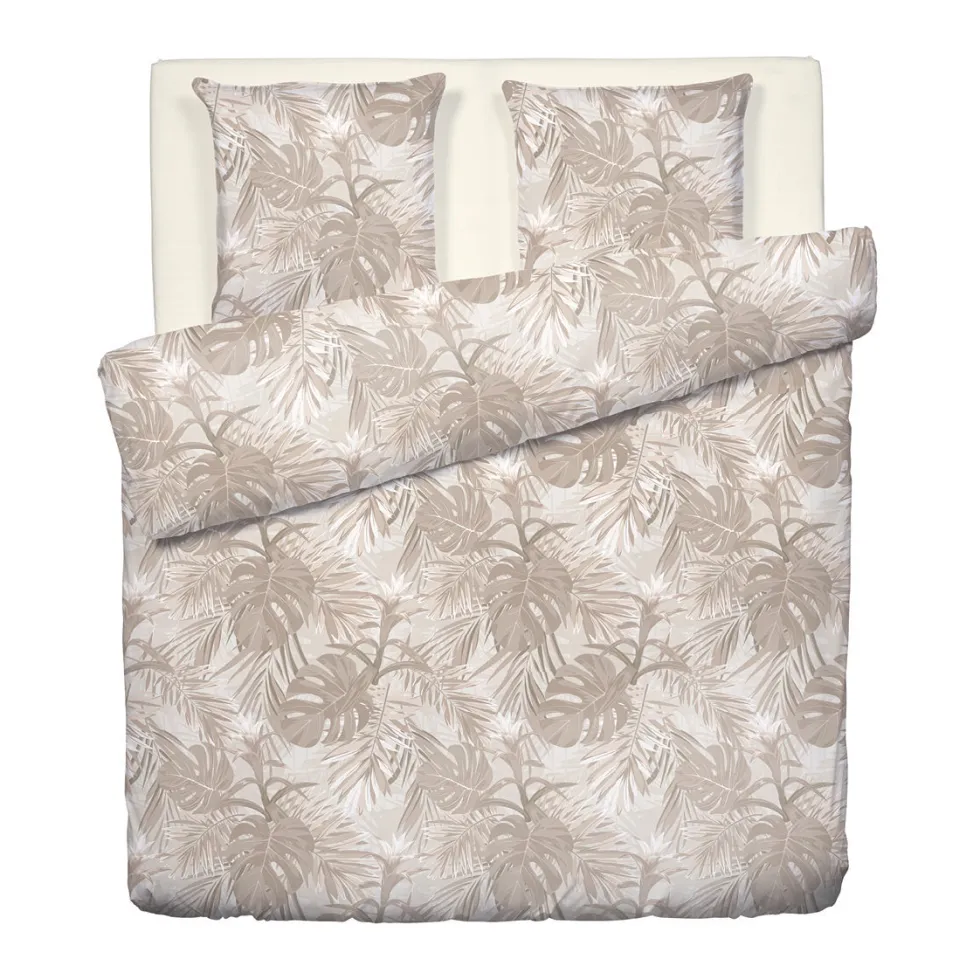 housse_de_couette__taies__1-193.webp Housse de couette + taie(s) d'oreiller satin de coton - Tropical Taupe clair*Rodier Discount