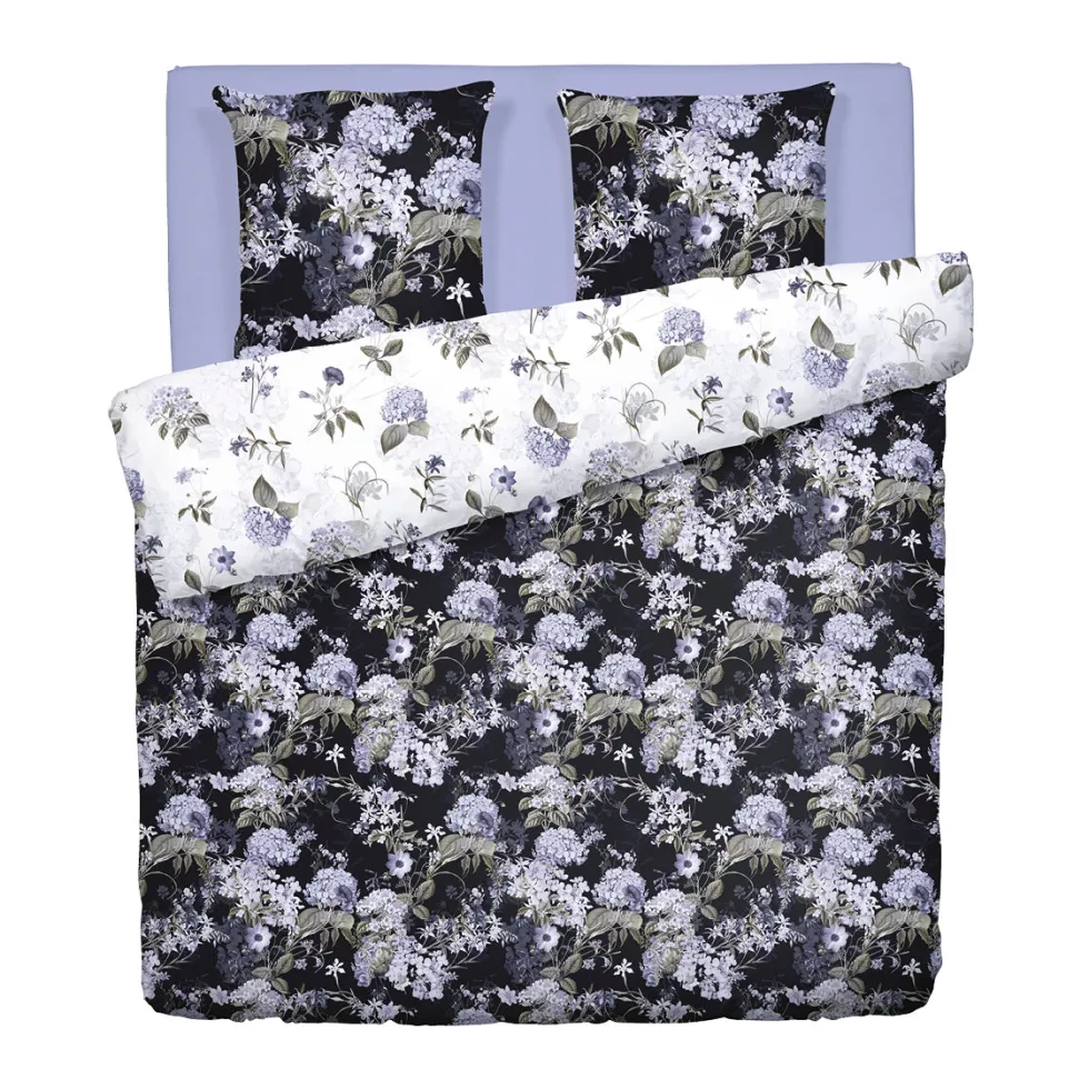 housse_de_couette__taies__1-205.webp Housse de couette + taie(s) d'oreiller satin de coton - Hortensia Bleu foncé*Maison Héritage Best