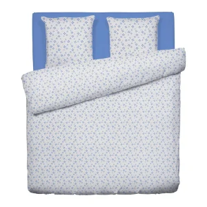 Housse de couette + taie(s) satin de coton - Mirabelle Blanc/bleu*Ines by Ines de la Fressange Best