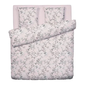 Housse de couette + taie(s) d'oreiller satin de coton - Jardin Secret Rose*Cacharel Hot
