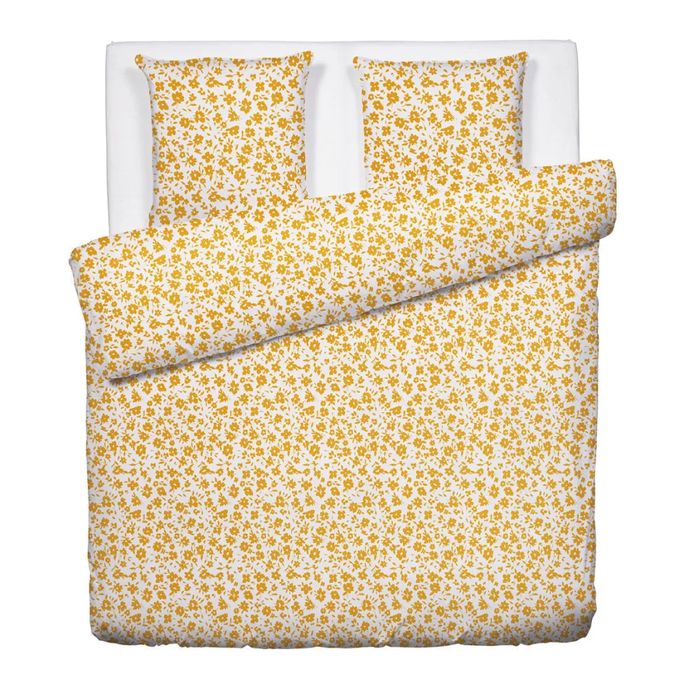 housse_de_couette__taies__1-250.webp Housse de couette + taie(s) d'oreiller satin de coton - Eglantine Blanc / Jaune*Cacharel New