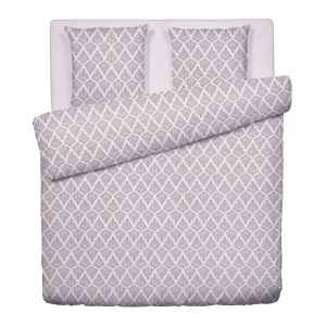 Housse de couette + taie(s) d'oreiller satin de coton - Vibrance végétale Violet clair / Violet clair*Chevignon New