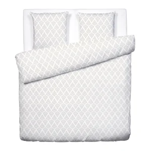 Housse de couette + taie(s) d'oreiller satin de coton - Vibrance végétale Blanc / Blanc*Chevignon Sale