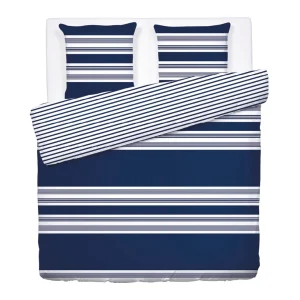Housse de couette + taie(s) d'oreiller satin de coton - Sylvestre Bleu*Chevignon Best
