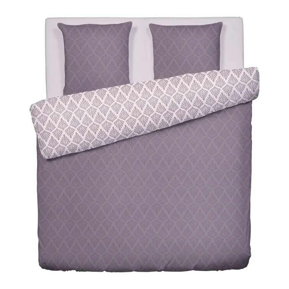 housse_de_couette__taies__1-69.webp Housse de couette + taie(s) d'oreiller satin de coton - Harmonie végétale Violet foncé / Violet clair*Ines by Ines de la Fressange Sale