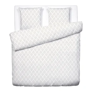Housse de couette + taie(s) d'oreiller satin de coton - Harmonie végétale Blanc / Blanc*Ines by Ines de la Fressange Best