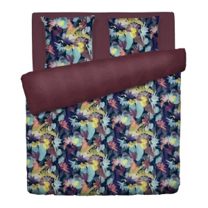 Housse de couette + taie(s) d'oreiller satin de coton - Tanzanie Prune*CXLbyChristianLacroix Best