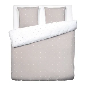 Housse de couette + taie(s) d'oreiller satin de coton - Canards Taupe*Chevignon New