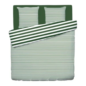 Housse de couette + taie(s) d'oreiller satin de coton - Horizon Vert*Chevignon Online