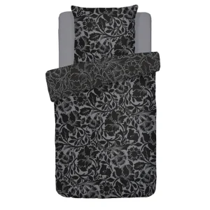 Housse de couette + taie(s) d'oreiller en satin de coton - Arabesque Anthracite*CXLbyChristianLacroix Sale