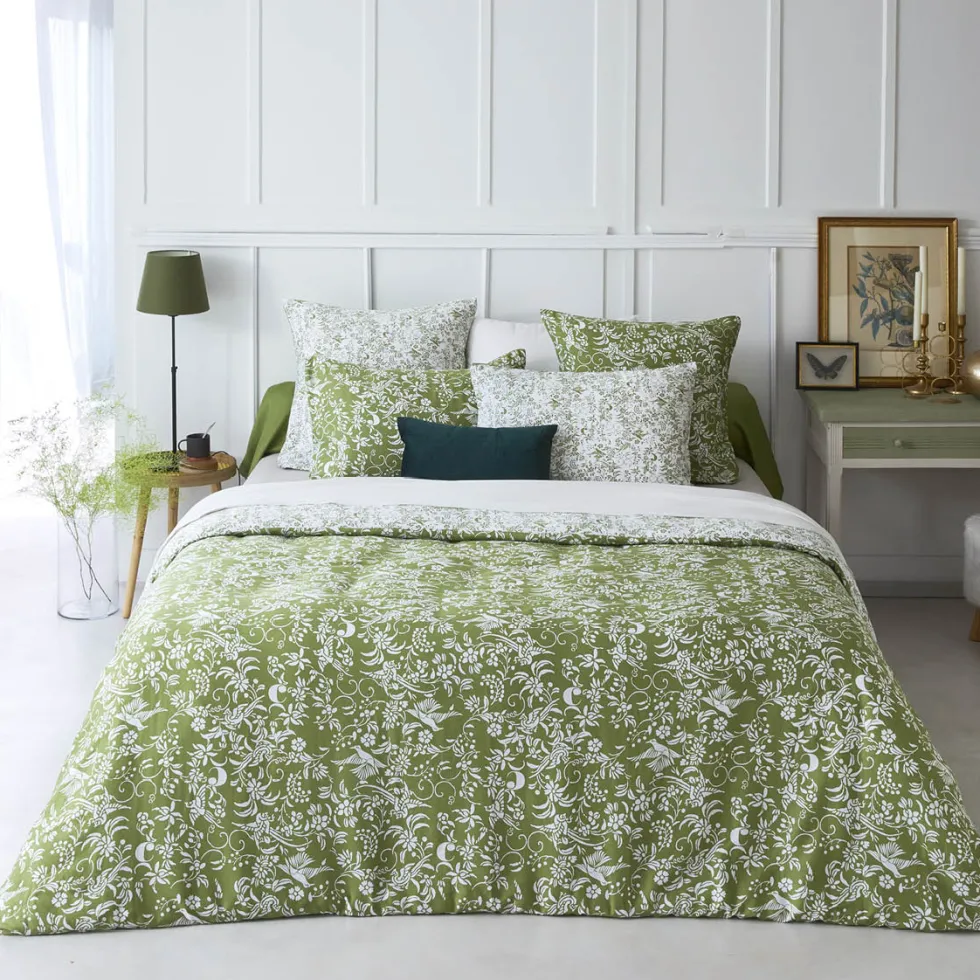 housse_de_couette__taies__2-16.webp Housse de couette + taie(s) satin de coton - Birds Vert olive*Cacharel Best