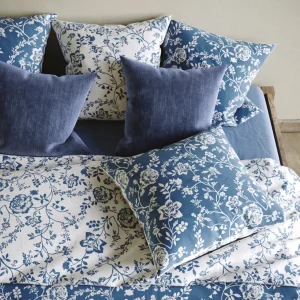 Housse de couette + taies coton percale fleurs - Bleu*Chevignon Best
