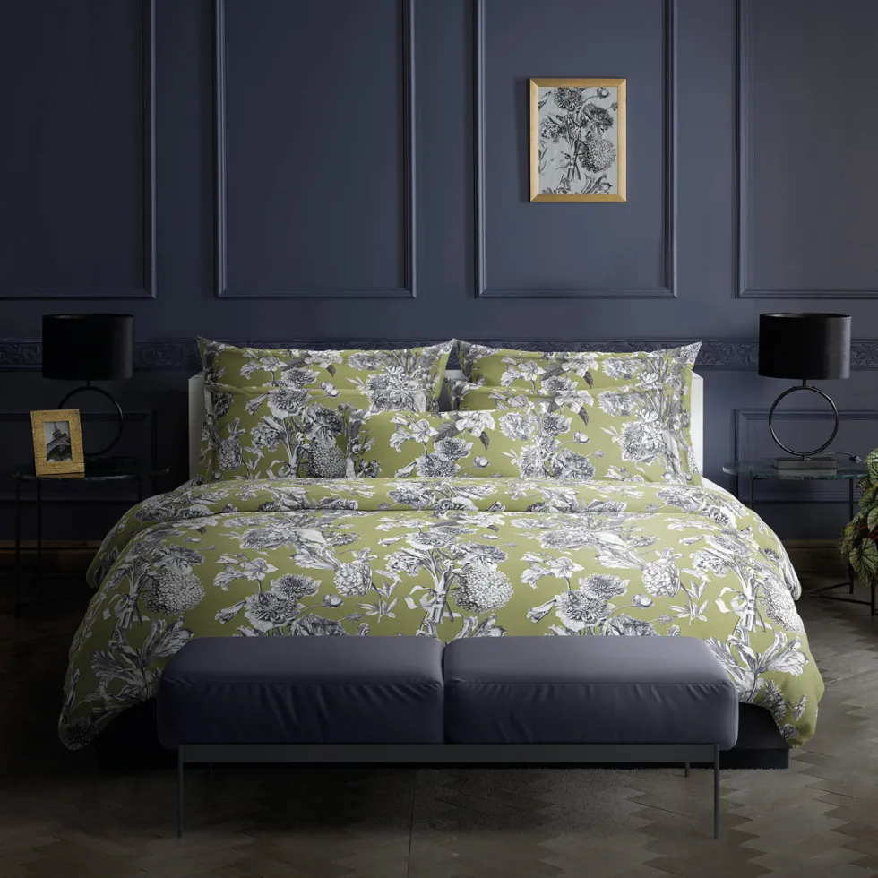housse_de_couette__taies__2-196.webp Housse de couette + taie(s) d'oreiller satin de coton - Jardin Botanique Vert*Maison Héritage Online
