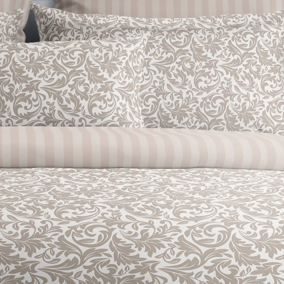 housse_de_couette__taies__2-198.webp Housse de couette + taie(s) d'oreiller satin de coton - Esprit Damas Taupe*Maison Héritage Best