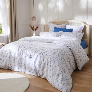 Housse de couette + taie(s) satin de coton - Mirabelle Blanc/bleu*Ines by Ines de la Fressange Best
