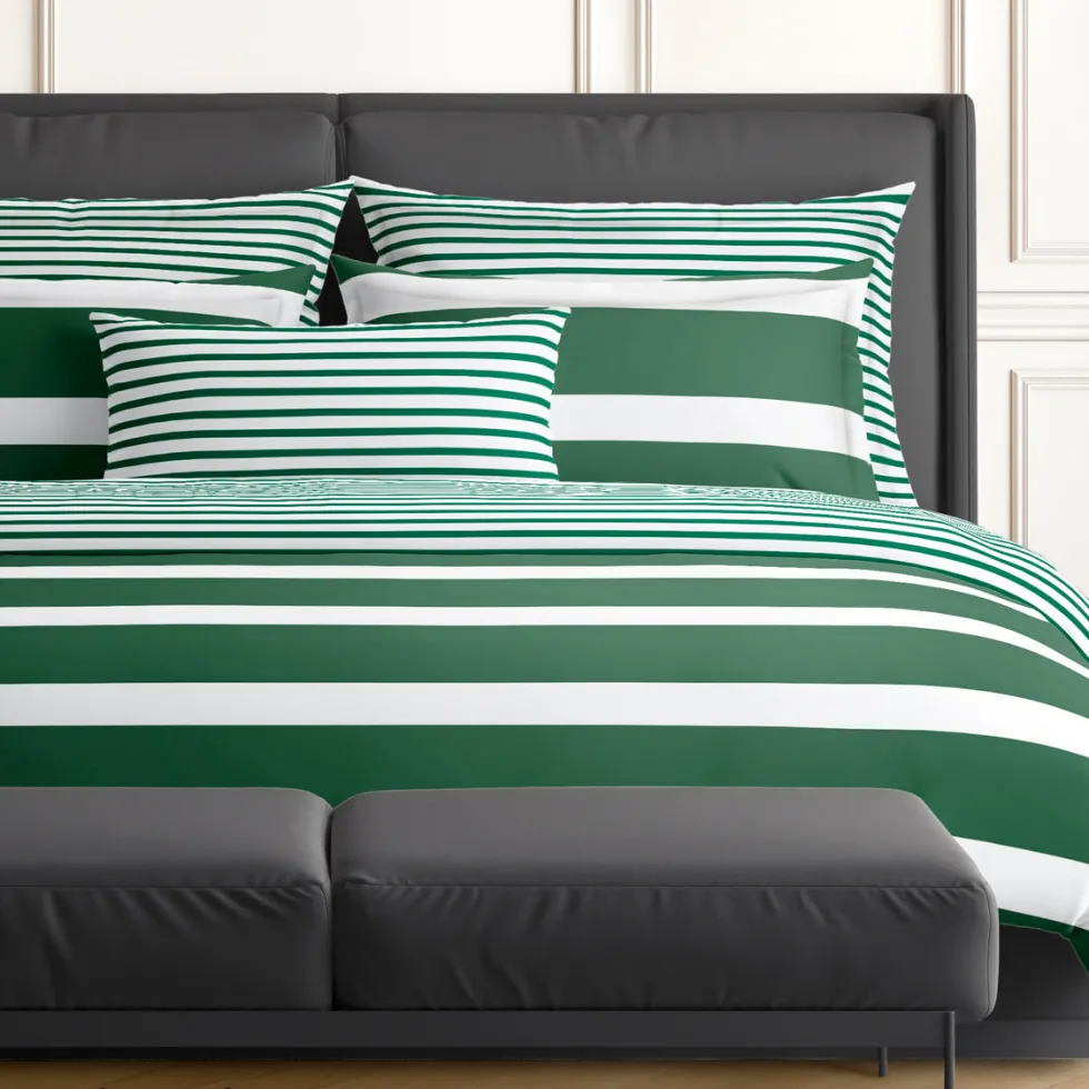 housse_de_couette__taies__2-98.webp Housse de couette + taie(s) satin de coton - Marinière Vert*Ines by Ines de la Fressange Fashion