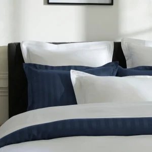Housse de couette + taie(s) d'oreiller satin de coton - Paris Blanc / Blanc*Maison Héritage Discount