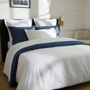 Housse de couette + taie(s) d'oreiller satin de coton - Nice Blanc / Blanc*Rodier Online