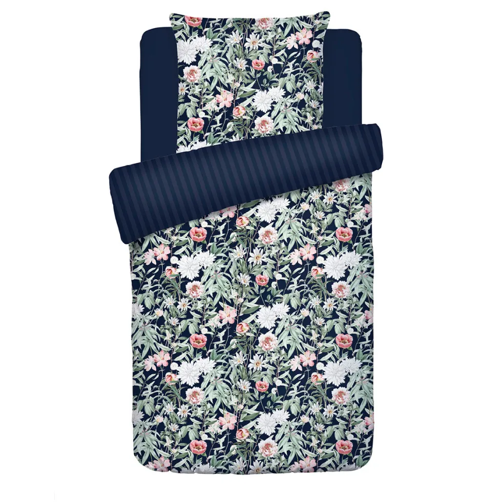housse_de_couette__taies__3-115.webp Housse de couette + taie(s) d'oreiller satin de coton - Nuit Florale bleu foncé*Rodier Online