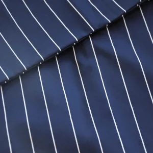 Housse de couette + taie(s) satin de coton - Rayures classiques bleu foncé*Chevignon Hot