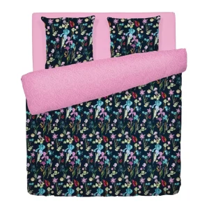 Housse de couette + taie(s) d'oreiller en satin de coton - Iris Bleu foncé*CXLbyChristianLacroix Clearance