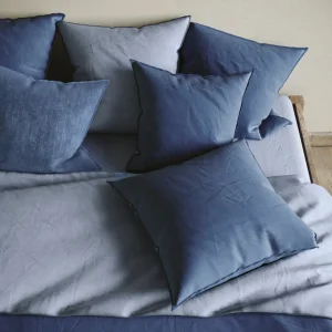 Housse de couette + taies coton lavé - Uni Bleu clair*Chevignon Outlet