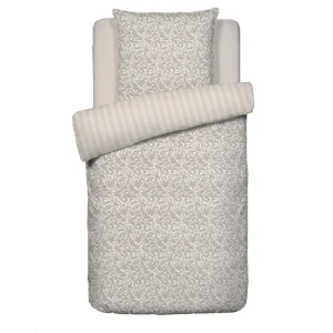 Housse de couette + taie(s) d'oreiller satin de coton - Esprit Damas Taupe*Maison Héritage Best