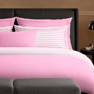 Housse de couette + taie(s) satin de coton - Horizon Rose*Chevignon Hot