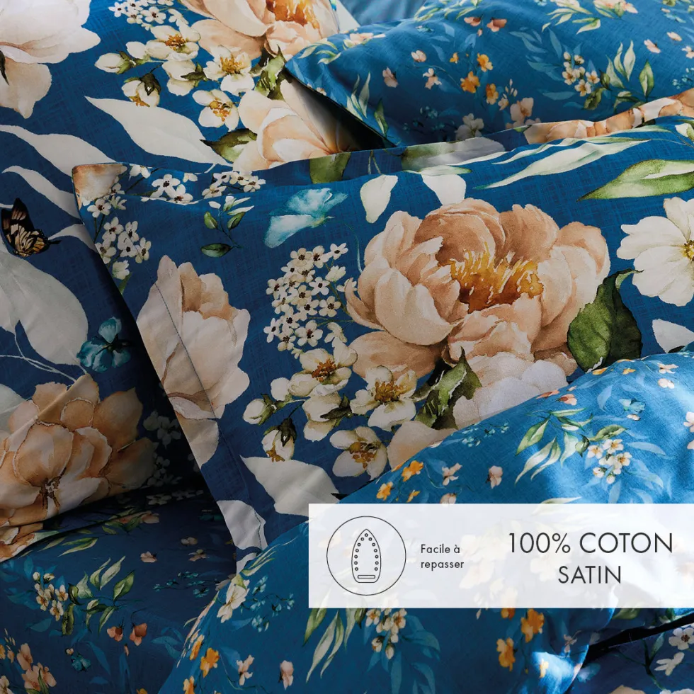 housse_de_couette__taies__3-24.webp Housse de couette + taie(s) d'oreiller satin de coton - Jardin de Fleurs Bleu*Rodier Clearance
