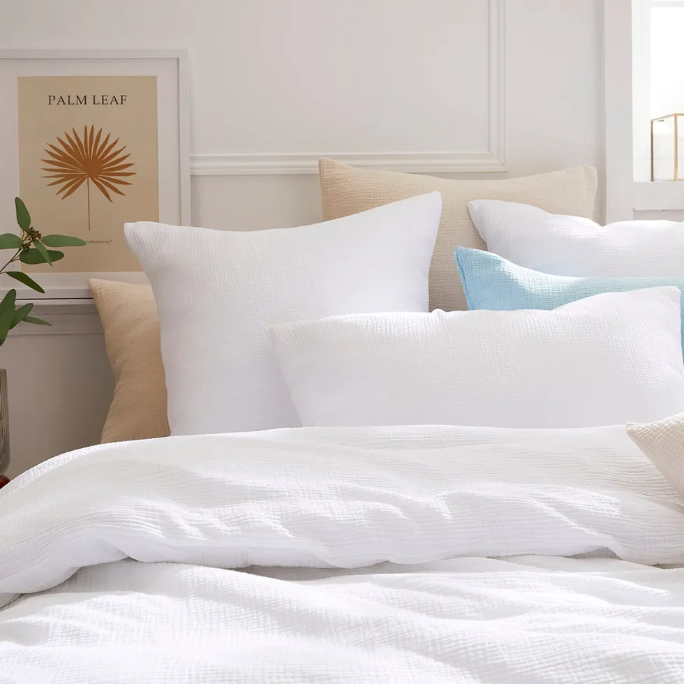 housse_de_couette__taies__3-85.webp Housse de couette + taie(s) gaze de coton - Uni Blanc*Cacharel New