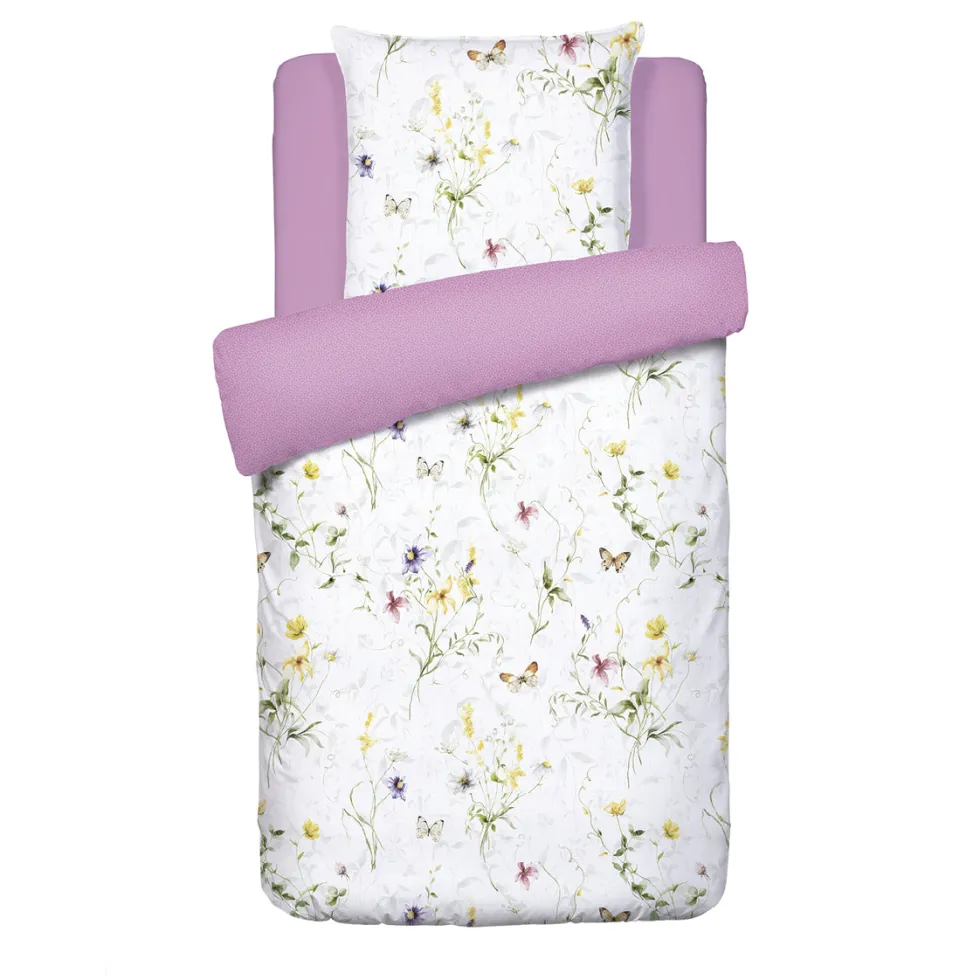 housse_de_couette__taies__3-87.webp Housse de couette + taie(s) satin de coton - Prairie de fleurs sauvages Blanc*Cacharel Fashion