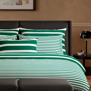 Housse de couette + taie(s) d'oreiller satin de coton - Horizon Vert*Chevignon Online