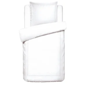 Housse de couette + taie(s) d'oreiller satin de coton - Saint-Tropez Blanc / Blanc*Chevignon Discount