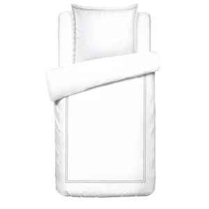 Housse de couette + taie(s) d'oreiller satin de coton - Saint-Tropez Taupe / Blanc*Chevignon Best