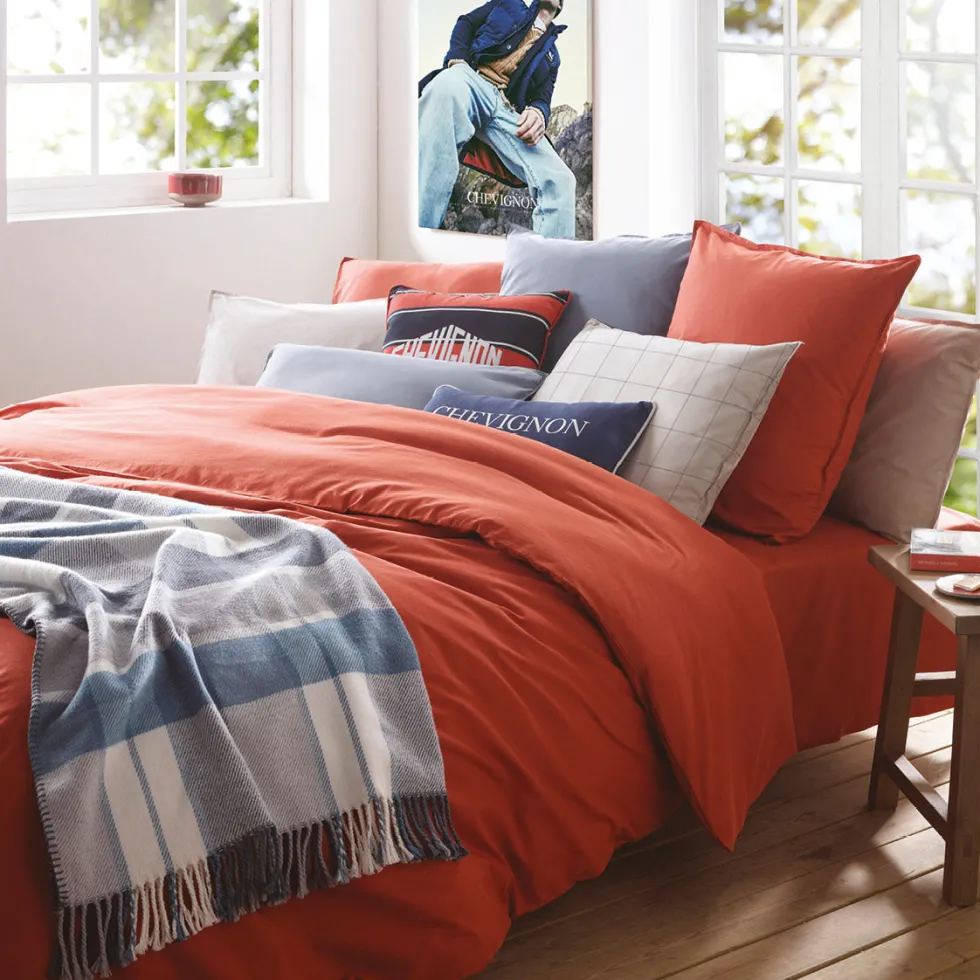 housse_de_couette_coton_l_2.webp Housse de couette coton lavé - Orange*Chevignon Online