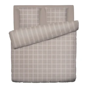 Housse de couette coton percale à carreaux - Taupe*Chevignon Hot