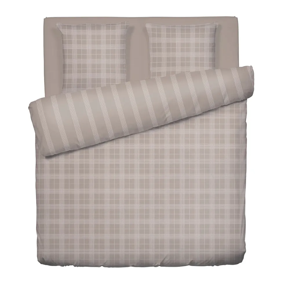 housse_de_couette_coton_p_0-2.webp Housse de couette coton percale à carreaux - Taupe*Chevignon Hot