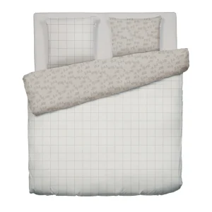 Housse de couette flanelle + 2 taies - 240 x 220 cm - Taupe*Cacharel Sale