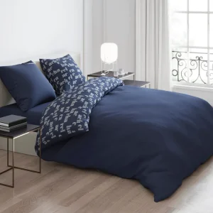 Housse de couette flanelle + 2 taies - 240 x 220 cm - Bleu*Cacharel Online