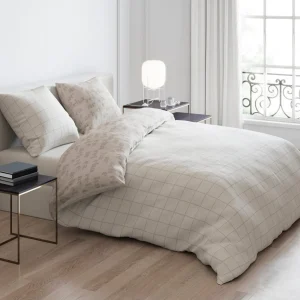 Housse de couette flanelle + 2 taies - 240 x 220 cm - Taupe*Cacharel Sale