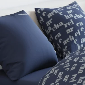 Housse de couette flanelle + 2 taies - 240 x 220 cm - Bleu*Cacharel Online