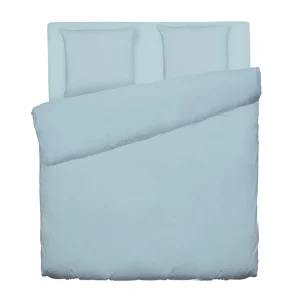 Housse de couette satin de coton + 2 taies - Aurore Uni Vert clair*Cacharel New