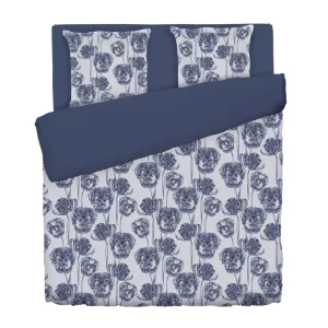 Housse de couette satin de coton + 2 taies - Lace Blue*Cacharel Clearance