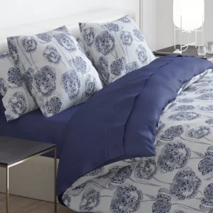 Housse de couette satin de coton + 2 taies - Lace Blue*Cacharel Clearance
