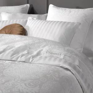 Housse de couette satin de coton - tissé Jacquard - Arles Blanc*CXLbyChristianLacroix Online