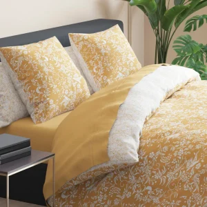 Housse de couette satin de coton - Birds Jaune*Cacharel Outlet